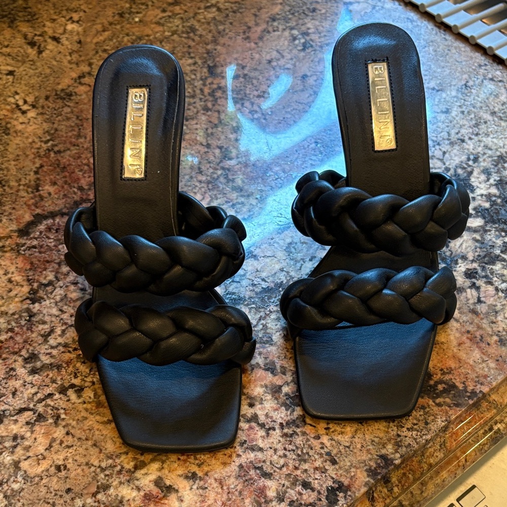 Billini Black Braided Sandals
